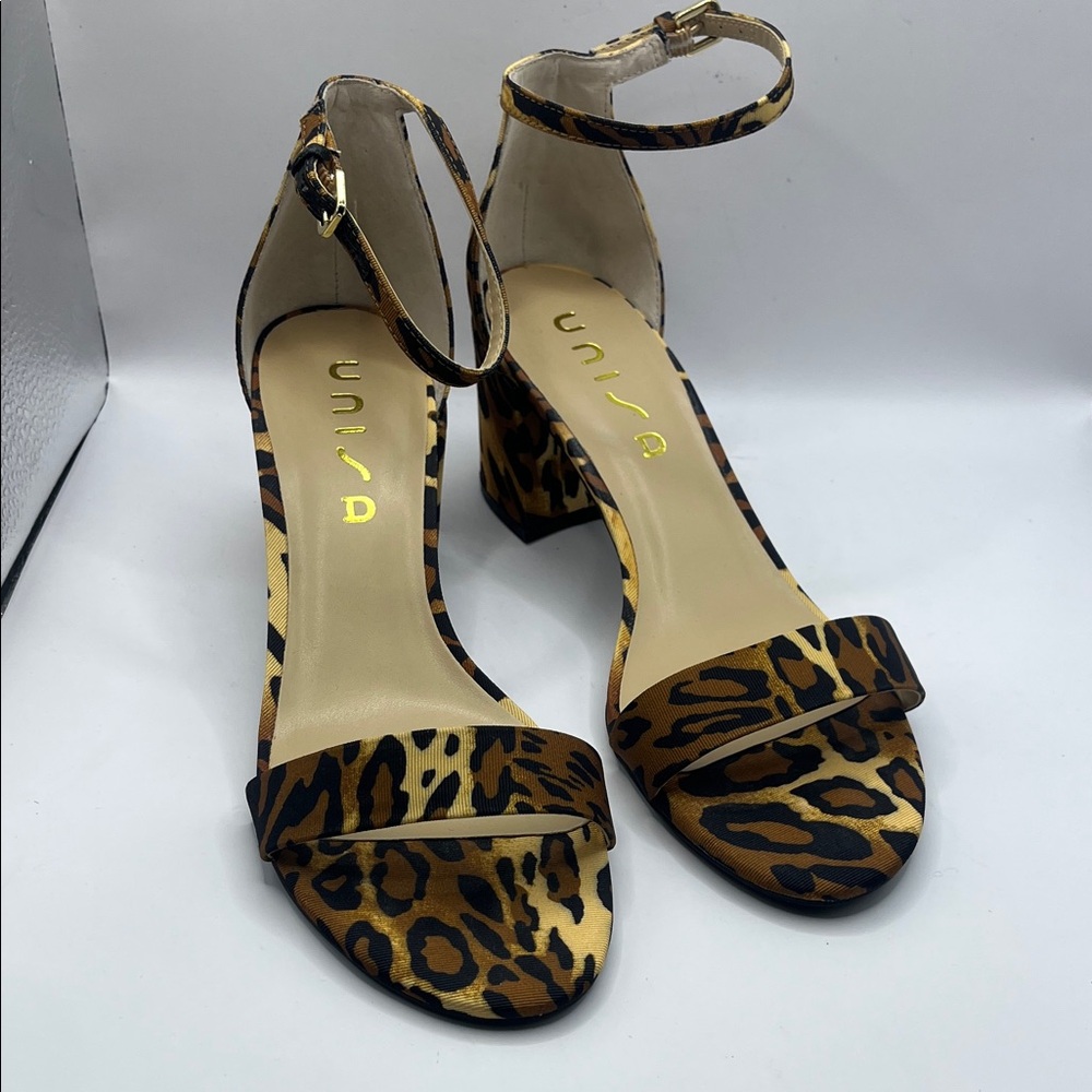Unisa Brown Leopard Print Heels